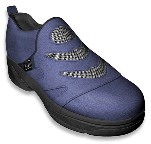 The shoe blue